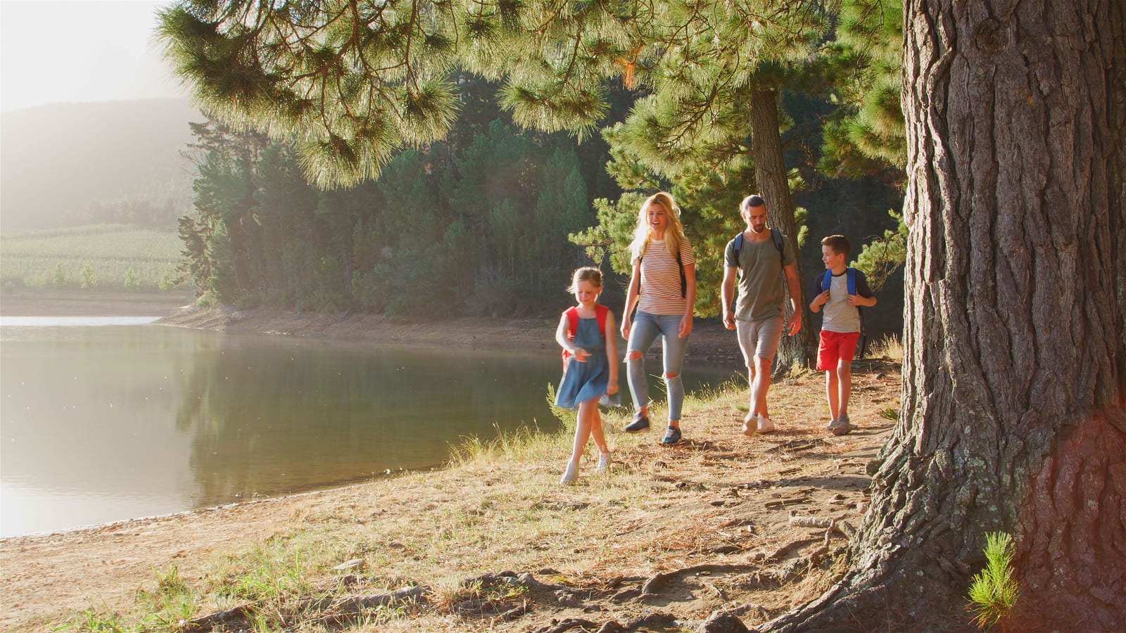 family hiking